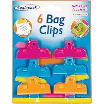 10 Clips Referme-sac Réutilisables - 7 Et 11 Cm, Colorés, Pour Garder Les Aliments Frais - 10