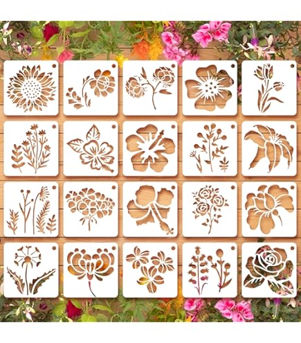 24 Stencil Pasquali Riutilizzabili - Uova, Coniglietti, Fiori Per Decorazioni Fai Da Te - Foto 12