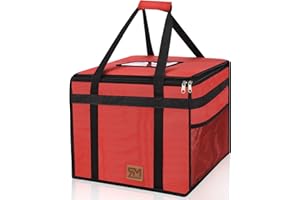 Regalmate Delivery Bags for Hot Food, Uber Eats - 38 * 38 * 32cm Grocery Shopping Insulated Picnic Bag, Large Cool Bag - Thermal Cooler Box, Commercial Pizza Carrier for Just Eat and Deliveroo