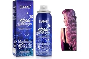 FIND BACK Spray Pailleté, Spray Paillette Pour Corps et Cheveux 60ml, Spray à Paillettes Séchage Rapide et Imperméable, Body Glitter Spray, Maquillage Paillette pour Visage, Vêtements Festival, Fête