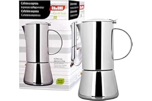 IBILI - Cafetera express Essential, 2 tazas, 100 ml, Acero Inoxidable, Apto para inducción