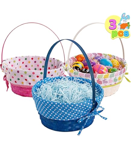 Lot De 3 Paniers De Rangement Ronds Avec Couvercles, Paniers