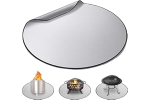 Qanye 24 Pollici Tappeto per Pavimento Ignifugo, Tappetino Ignifugo, Tappeto per Camino, Tappetino per Pozzo del Fuoco, per Barbecue, Prato, Giardino, Pavimento, Cortile