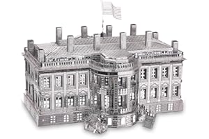 Piececool 3D Puzzles Adult DIY Renowned Architecture 3D Metal Puzzle Gorgeous Home Decoration Model Kits - The White House Jigsaw Puzzle - Ideal Christmas and New Year Gift