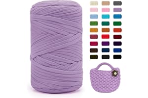 Uiopa Hilo para Tejer a Crochet, 400g/120m Trapillo para Tejer Bolsos, Trapillo Crochet Hilo de Poliéster para DIY y Tejido, Bolso de Mano, Manualidades, Decoración Hogareña