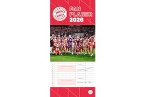 FC Bayern München Fanplaner 2026: Wandkalender für Fans von Bayern München. Planer 2026 mit drei Spalten. Kalender 2026 zum Eintragen von Terminen. 16 x 34,7 cm. (Bundesliga Kalender Heye)