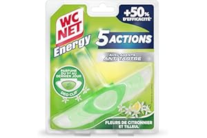 WC Net Energy Bloc Anti-tartre 5 Actions Fleurs de Citronniers & Tilleul 38 g