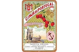 OSONA Ginja De Portugal Licor Superfino Rétro nostalgique Art traditionnel rouille couleur étain Logo publicité frappante décoration murale cadeau