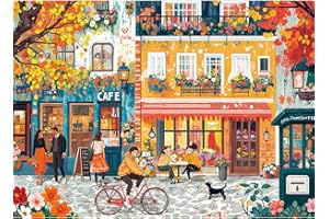 HUADADA Jigsaw Puzzles for Adults 1000, Puzzles for Adults, Challenging Puzzles, Puzzle Game for The Whole for Women, Gifts for Men, Theme:Romantic Street