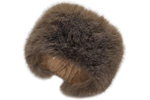 ZLYC Faux Fur Headband Earmuffs for Women Winter Fluffy Ear Warmer Stretch Cold Weather Headbands(Solid Khaki)