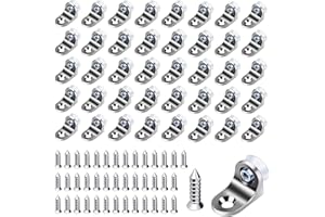 LIUJXM 40 Pezzi Perni per Mensole Supporto con Ventosa,Realizzato in Acciaio Inossidabile Resistente Alla Corrosione,Staffa di Fissaggio Angolo Retto,Adatto per Mobili,Armadi,Librerie