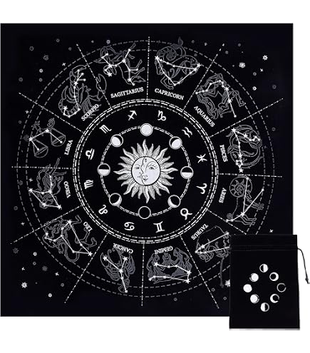 ZIDDAR Forma quadrata Pendolo Divinazioni Mat Tovaglia Gioco da