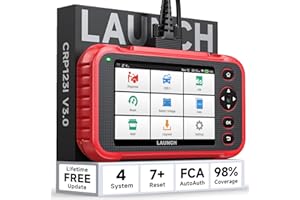 LAUNCH OBD2 Scanner CRP123I V3.0, 4 Systems Car Diagnostic Machine for ABS SRS Transmission Engine, OBD2 Diagnostic Tool with Oil/EPB/DPF/SAS/BAS/BMS/Throttle Reset, Battery Test, Lifetime Free Update