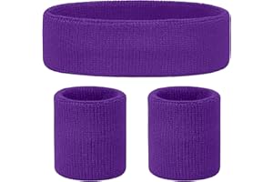 Redstar Fancy Dress Headband & Wristband Set – Neon 80s’ style Fun run and Team Building Event Costume, Colourful Sports Sweatband, Fitness Headbands for Men