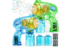 JOYIN (2 * 148 ml) 2 såpbubbelpistoler för barn med såpbubbelvätska, såpbubbelblåsare för såpbubbelfester, födelsedagar, inomhus och utomhusaktiviteter, sommarleksaker, påsk