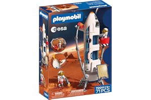 Playmobil Space Esa Marsforskningsraket, Modulär Raket Med Startplatta Och 2 Astronauter, Högkvalitativt Rymdleksaksset, För