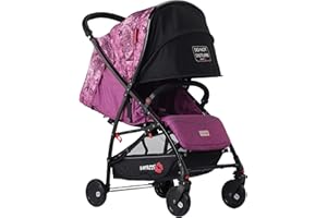 Baciuzzi, passeggino leggero, pieghevole, compatto con chiusura lampo semplice e pratica ad una mano, traspirante, passeggino accessoriato, BX Voiage Amarena