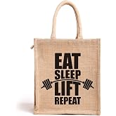 H&B Unisex-Adult Casual Jute Bags For Lunch Size:11X10X...