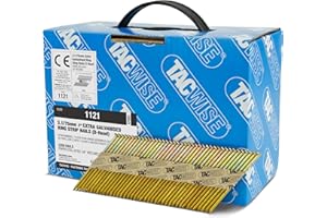 Tacwise 1121 Typ 3,1/75mm verzinkte Streifennägel Ring, 2200 Stück, Silber