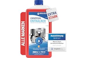 ‎MAXXI CLEAN Maxxi Clean | 1x 750 ml Universal Entkalker Konzentrat für Kaffeemaschinen & Kaffeevollautomaten aller Typen | für 6 Entkalkungsvorgänge | universelle Gerätereinigung gegen Kalk und Verschmutzungen