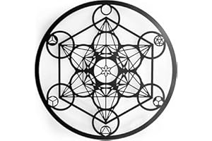 keluly Decorazione in metallo. Scultura da parete galleggiante, con ombre, in acciaio. (43 x 31 cm., Cubo Metatron)