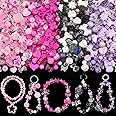 180-240PCS Assorted Acrylic Beads for Bracelet Making,Star Heart Flower Bow Butterfly Candy GummyBear Kawaii Aesthetic Bracelet Charms, Cute Beads for Jewelry Making Necklace Keychain Phone Charms DIY