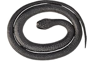 Wild Republic Rubber Snake Black Mamba, Faux Serpent en Caoutchouc Black Mamba, Jouet Serpent, Cadeau pour Garçon ou Fille, Faux Serpent Réaliste, Jouet Éducatif 117 cm