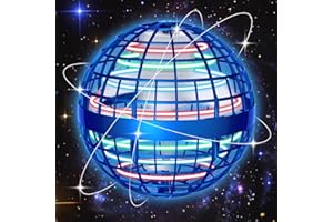Skicare 2025 Hover Ball Flying Orb mit LED Licht, Magische Spinnerin Drohne für Kinder Boomerang Flugzeuge Spielzeug Geschenke für Jungen Mädchen Indoor Outdoor Fidget UFO (Blau)
