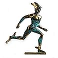 BeautifulGreekStatues Hermes Mercury God Zeus Son Roman Statue Handmade Solid Bronze 5.6 Inches