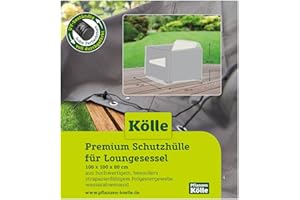 MEHR GARTEN Funda protectora para tumbona de jardín | 100 x 100 x 80 cm | Poliéster tejido Oxford 600D, color: gris