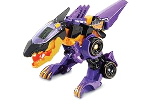 VTech Switch and Go Dinos Spinosaurus - Transformador de Coche de Dinosaurio, Juguete 2 en 1 con Voz de Dinosaurio, Efectos de Ruido y luz, para niños de 3 a 8 años