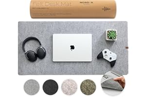 NORDIK BY DESIGN Nordik - Tapete de Fieltro Grande para Escritorio, Color Marle, 89 x 43 cm, Alfombrilla para Teclado y Mouse
