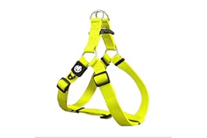 DDOXX Pettorina Cane Step-In Nylon, Regolabile | Tanti Colori e Taglie | Per Cani Piccoli Medi e Grandi | Imbracatura Cani, Gatti, Cuccioli, Gatto Taglia Piccola Media Grande | Giallo, S
