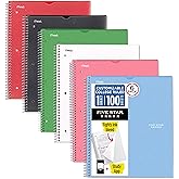 Five Star Spiral Defterler + &Ccedil;alışma Uygulaması, 6'lı Paket, 1 Konu, Kolej Kareli, 8-1/2 "x 11", 100 Yaprak, &Ouml;zelleştirilebil
