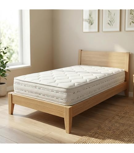 Materasso In Lattice Naturale Allnatura Supra-Comfort 90x200 Cm | Ortopedico 7 Zone, H3 Medio, Altezza 16 Cm | Prodotto In Germania Con Gomma 100% Naturale E Cotone Bio