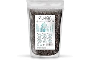 WALLY GOURMET Sal Kala Namak, GRUESA, 100% Natural, |Sabor Huevo| Sin Aditivos, Sin Refinado. Sal Negra Del Himalaya. Mayor Contenido En Oligoelementos. Para Sazonar. Origen: India y Pakistán.