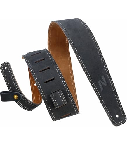 D'Addario Planet Waves Leder-Gitarrengurt – 6,35 Cm Breit, Verstellbar Von 113 Bis 134 Cm, Mit Dekorativer Steppung