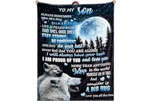 CSYY Son Gifts from Mum Dad, 70x55IN Personalised Large Blanket Son Blanket Gifts, Gifts for Son on His Birthday Wedding Fathers Day, Son Birthday Gifts Fluffy Blanket Sofa Bed Blanket in Camping Travel
