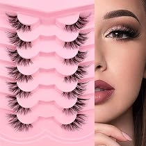 10 Paar Falsche Wimpern Halb Lang – Natürlicher Look, Handgefertigt, Schwarz