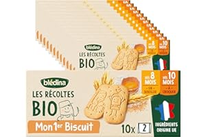 Blédina Les Récoltes Bio Mon Premier Biscuit Bio Nature (Pack de 14)
