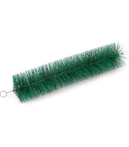 Forega Lot De 25 Brosses Filtrantes Bassin Et Koi 15 Cm Diamètre - Longueur 60 Cm | Fibres Polypropylène Haute Densité Poils Ondulés Noir