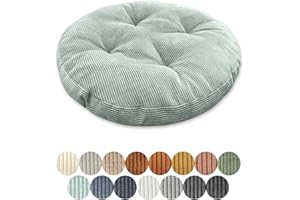 ‎LSJOAW Lsjoaw Sitzkissen Rund 30cm Dicke 6cm 1 Stück Bodenkissen Rund Sitzpolster Stuhlauflage Sitzpolster Stuhlkissen Polster Auflage für Wohnzimmer Büro Konferenzraum Cordstoff （MintgrüN）
