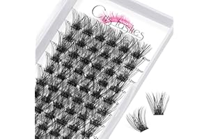 ‎CRISLASHES 78stck Crislashes DIY Einzelne Wimpern, Wimpern Einzeln D Curl 12mm Lash Clusters 13 Linien Wiederverwendbar Segmente Individuelle Wimpern DIY Wimpernverlängerung zu Hause(H-D Curl-12mm)