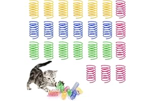 YGACHE Giocattolo Per Gatti 24 Pezzi Colorato Giocattolo Per Gatti Primaverile Giocattolo Molla Per Interattivo Retrattile Del Tubo Del Gatto Set Di Gioco Per Gatti Gattino Pet Boxe Mordere Caccia