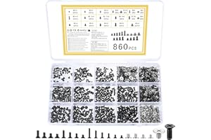 wugongshan 860 STK M2 M2.5 M3 Schrauben Set, Micro Kleine Schrauben Sortiment Kit, Micro Reparaturschrauben, Senkkopf-Kreuzschrauben für Computer HDD M.2 SSD Laptop PC Schraubenset