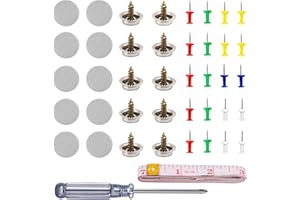 SANROLAX Auto Dachhimmel Reparatur Set KFZ Reparatur Nieten Auto Dachhimmel Reparaturknop für Alle Autos Dachhimmel Reparieren Mit Farbigen Stecknadeln Schraubendreher Maßband