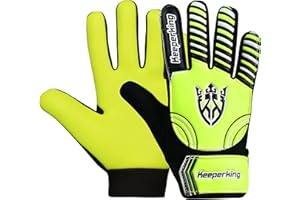 ‎KEEPERKING Keeperking Torwarthandschuhe Kinder, Jungen und Mädchen, Junior Fußballhandschuhe Fußball Spielerhandschuhe für Jungen tormannhandschuhe Große 4-7
