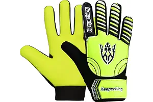 Keeperking Guantes de Portero para niños y niñas, Guantes de fútbol, Talla 4-7