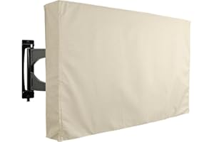 KHOMO GEAR Hülle Bezug für Fernsehen Wetterfestes Cover für TV Schutz für den Maßen 40 41 42 Zoll für LCD, LED, OLED und Plasmageräte Kompatibel mit Standardständern - Beige 40 - 42
