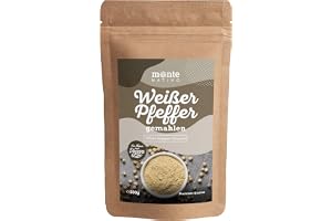 Vitpeppar mald Monte Nativo (500 g) - Finmald Vitpeppar idealisk för Matlagning, Raffinering och Smaksättning av Mat - Intens
